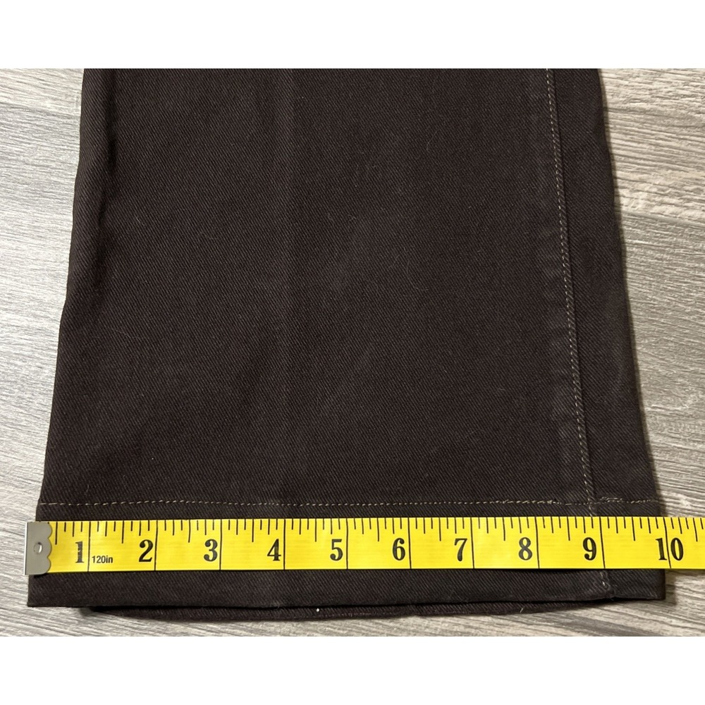 7 For All Mankind Dojo Flare Low Rise Brown Jeans USA Made Size 30 (32x33) - Picture 7 of 10